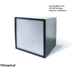 Filtr HEPA E10 Separator aluminiowy 457x457x292mm